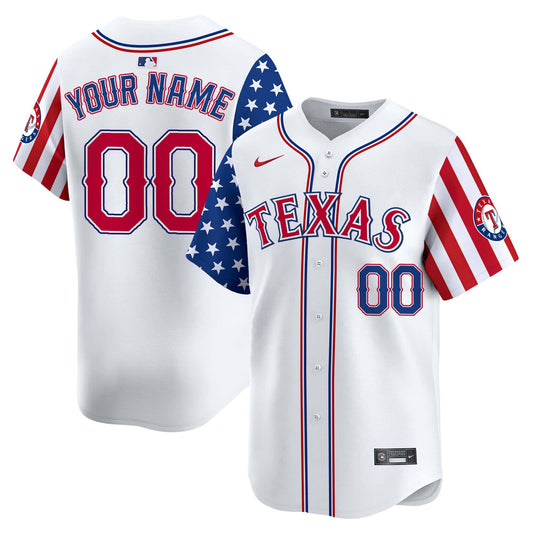 Texas Rangers 2024 Independence Day Vapor Premier Limited Custom Jersey V2 - All Stitched