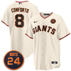 Men's San Francisco Giants 2024 Vapor Premier Limited Jersey N1 - #24 Willie Mays Patch