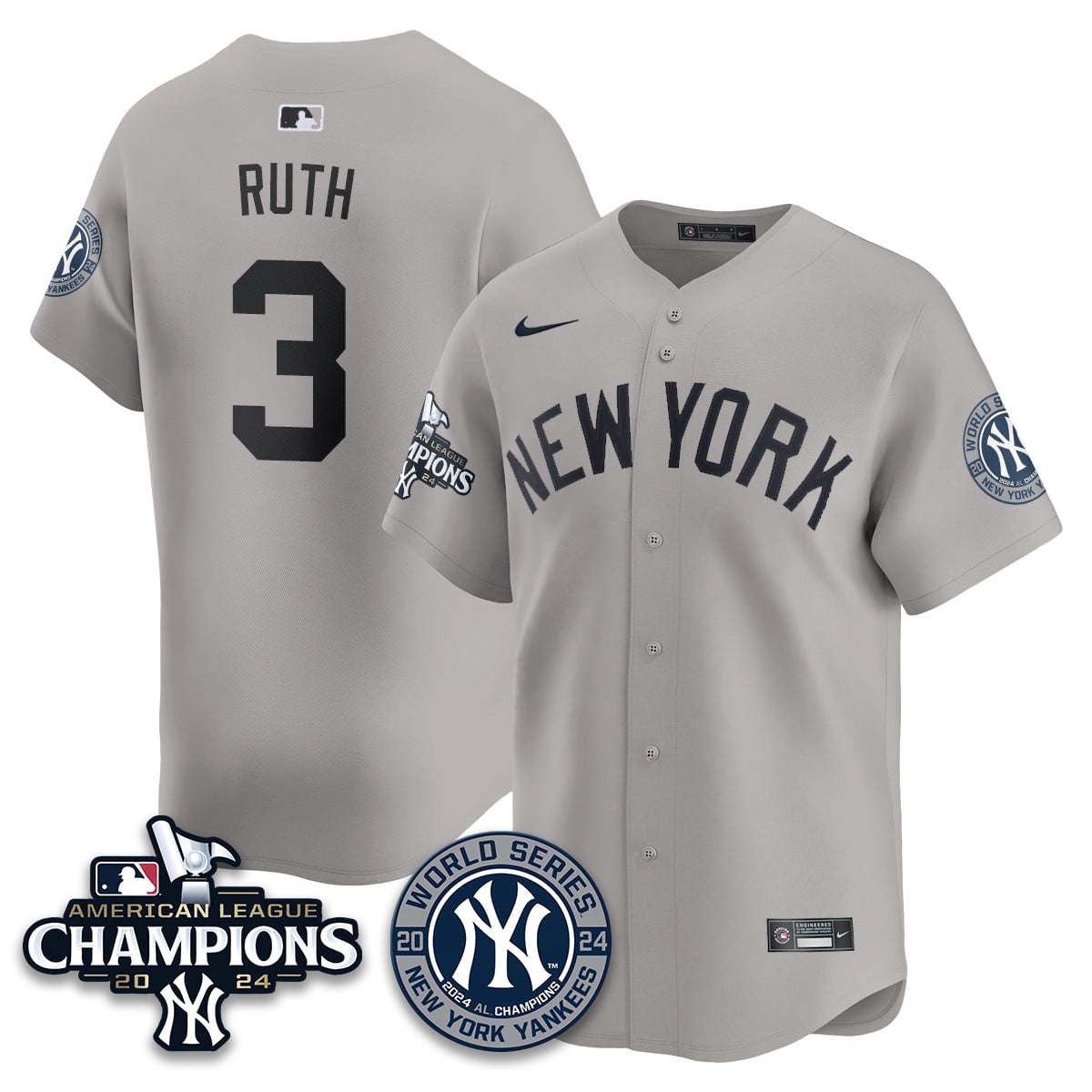 Men's New York Yankees American League Champions Jersey - All Stitched 410VTHNJS026