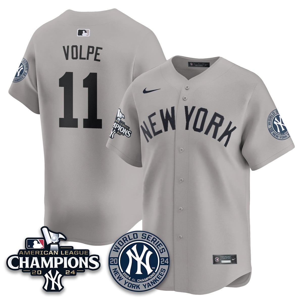 Men's New York Yankees American League Champions Jersey - All Stitched 410VTHNJS026