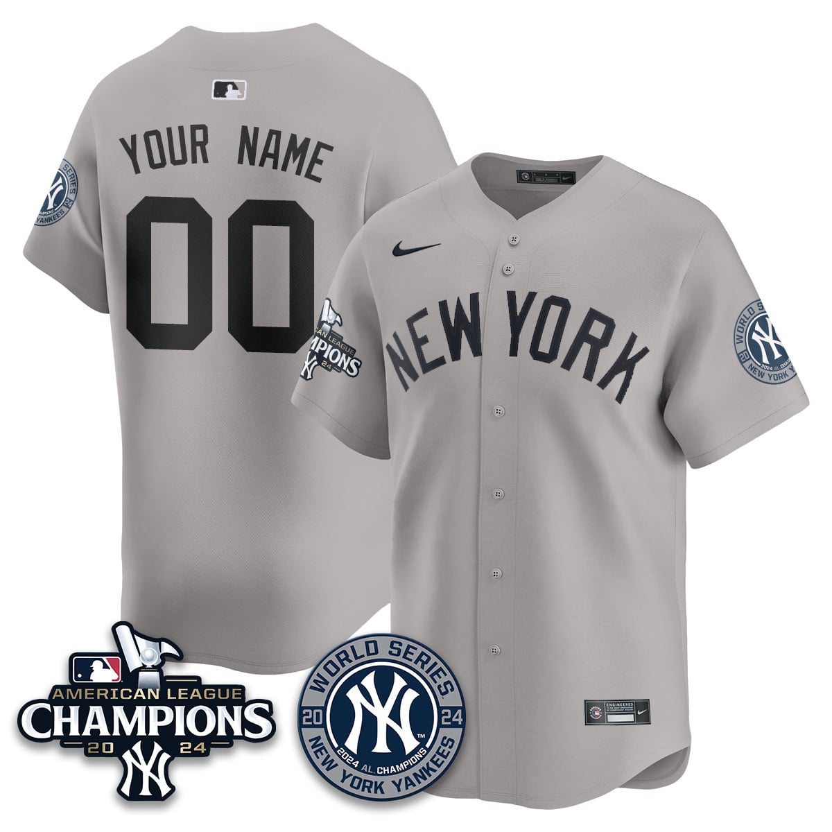 Men's New York Yankees American League Champions Jersey - All Stitched 410VTHNJS026