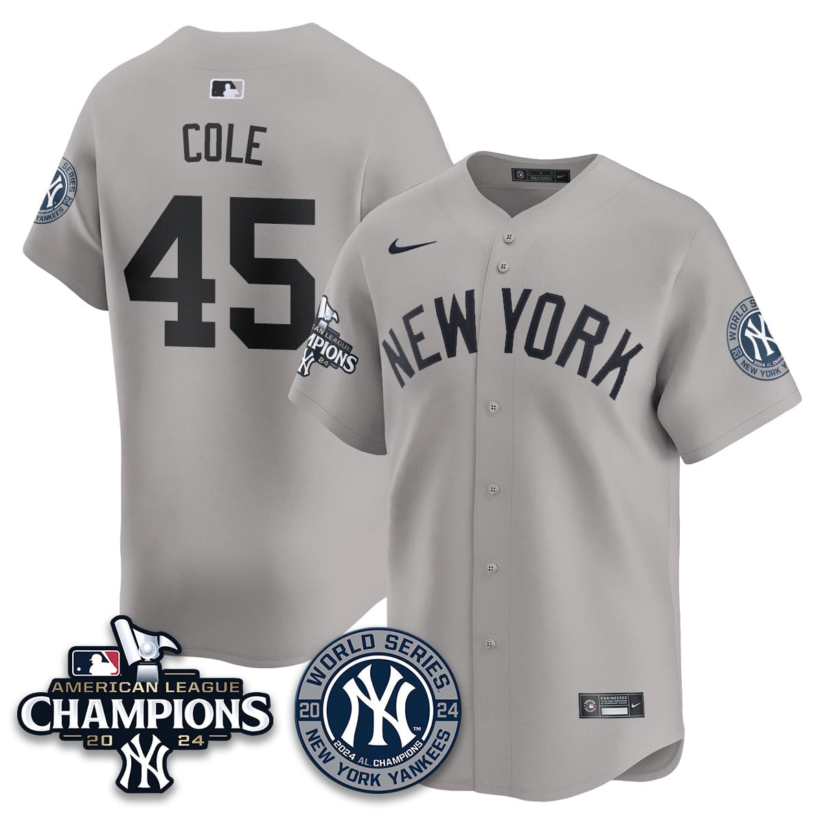 Men's New York Yankees American League Champions Jersey - All Stitched 410VTHNJS026