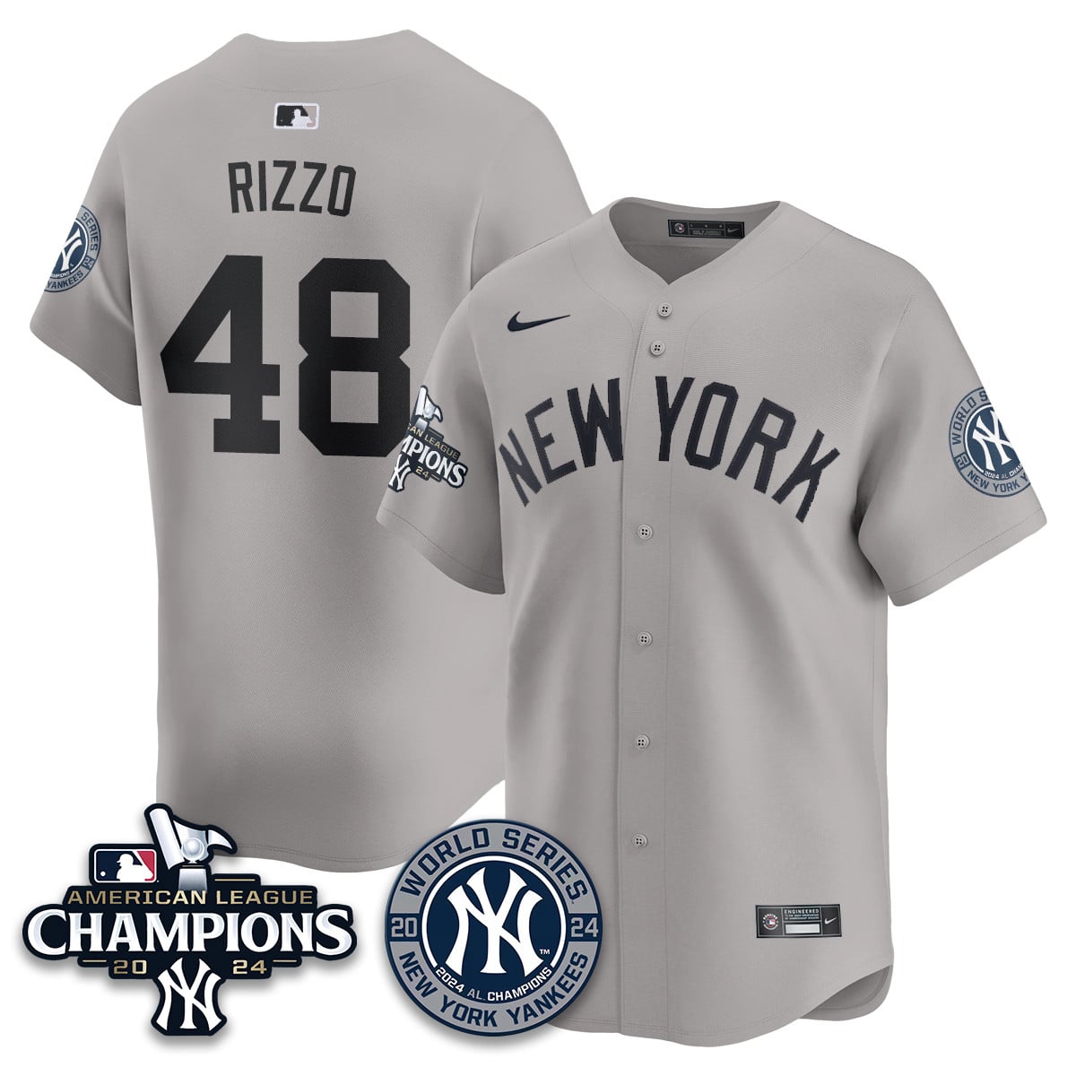 Men's New York Yankees American League Champions Jersey - All Stitched 410VTHNJS026