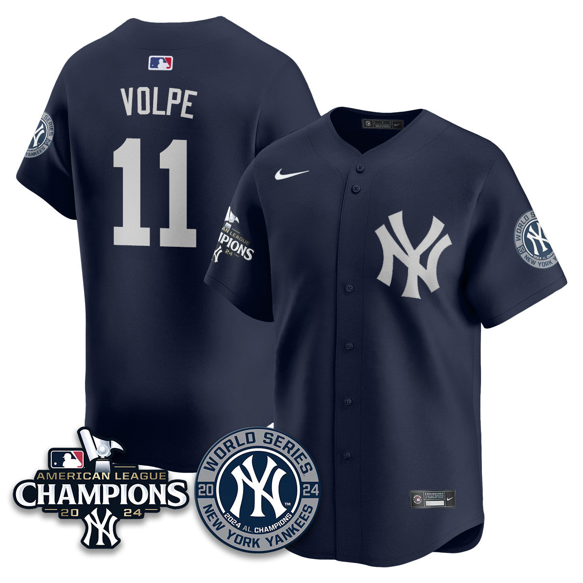 Men's New York Yankees American League Champions Jersey - All Stitched 410VTHNJS026