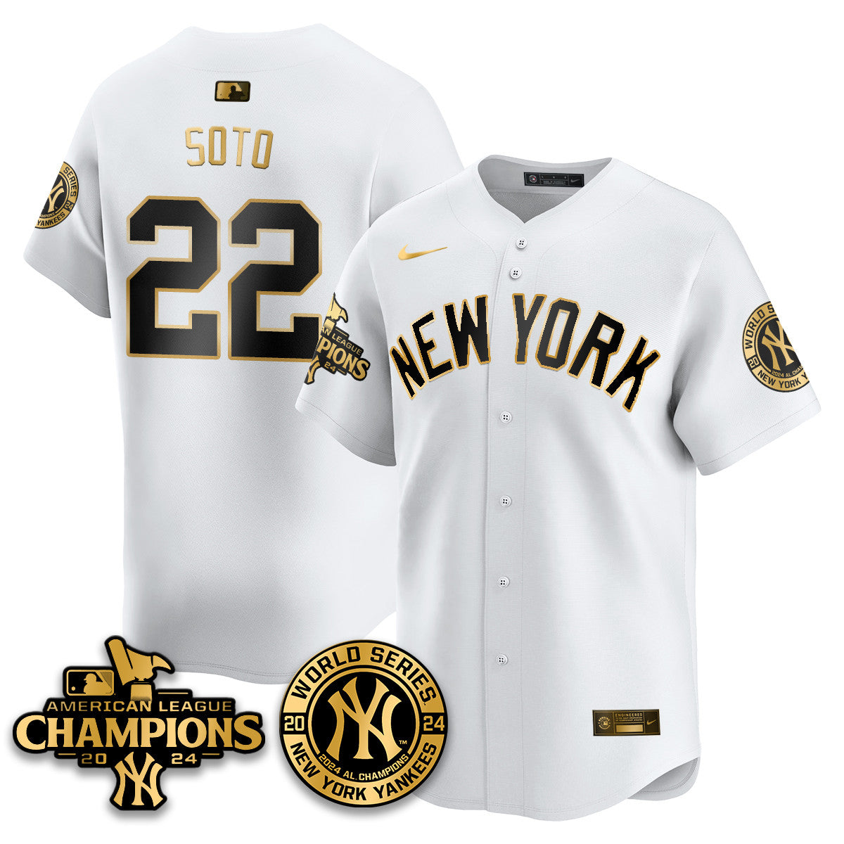 Men's New York Yankees American League Champions Jersey - All Stitched 410VTHNJS026