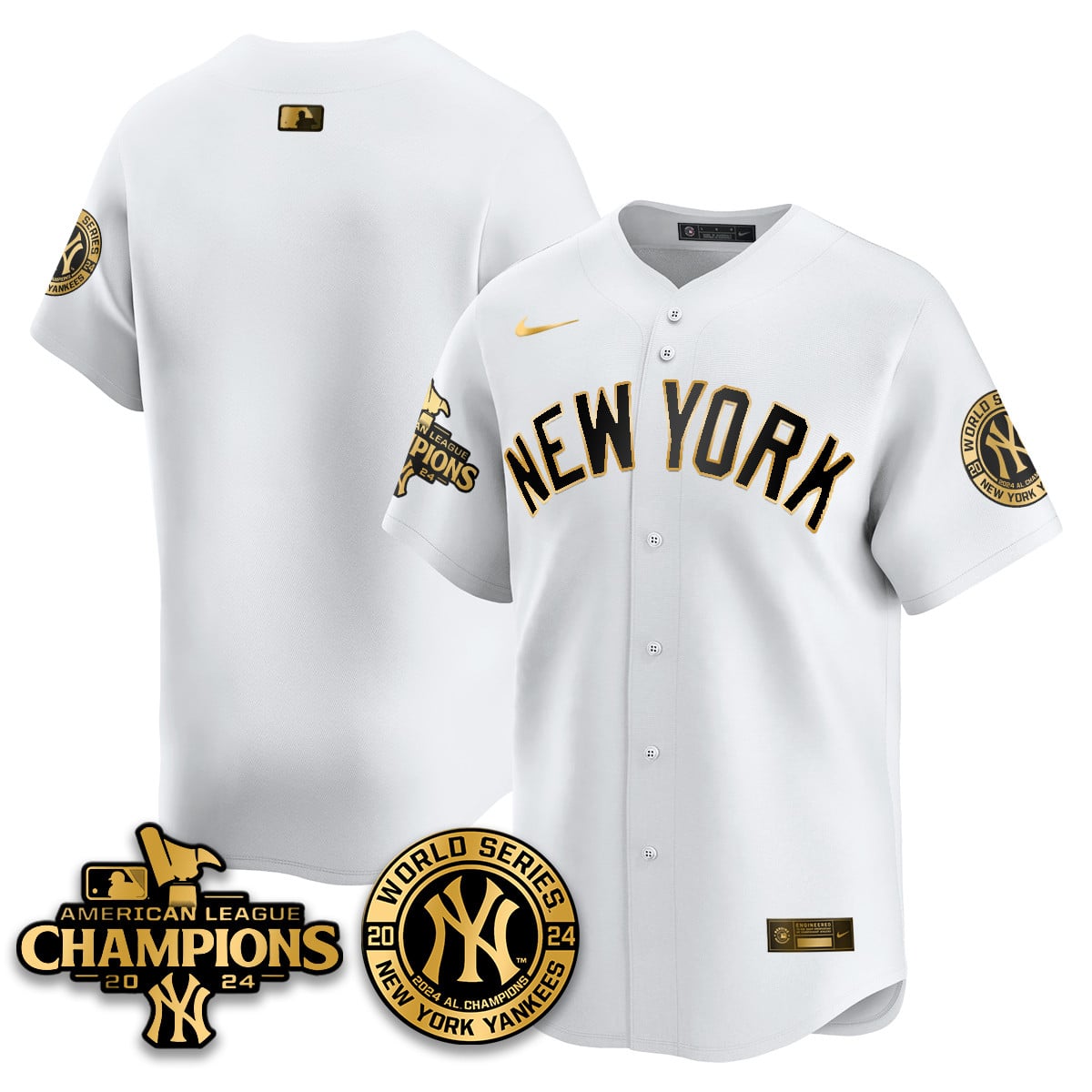 Men's New York Yankees American League Champions Jersey - All Stitched 410VTHNJS026