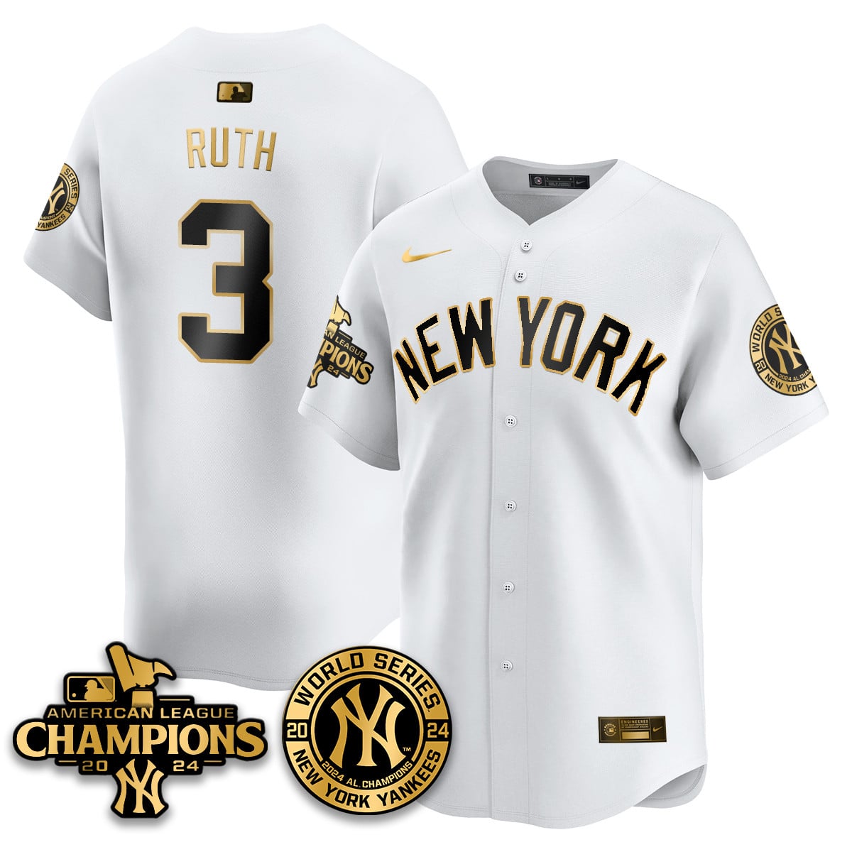 Men's New York Yankees American League Champions Jersey - All Stitched 410VTHNJS026