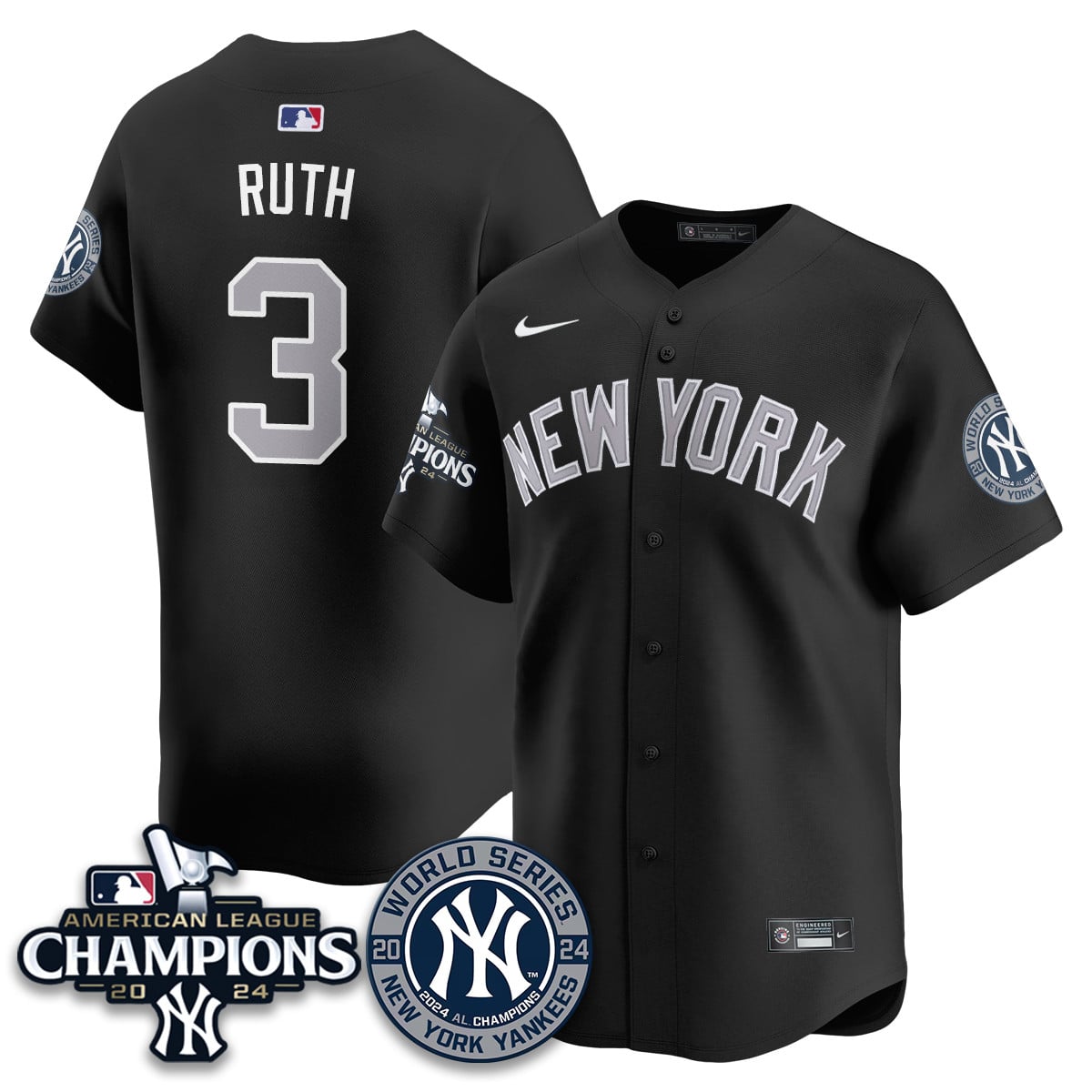 Men's New York Yankees American League Champions Jersey - All Stitched 410VTHNJS026
