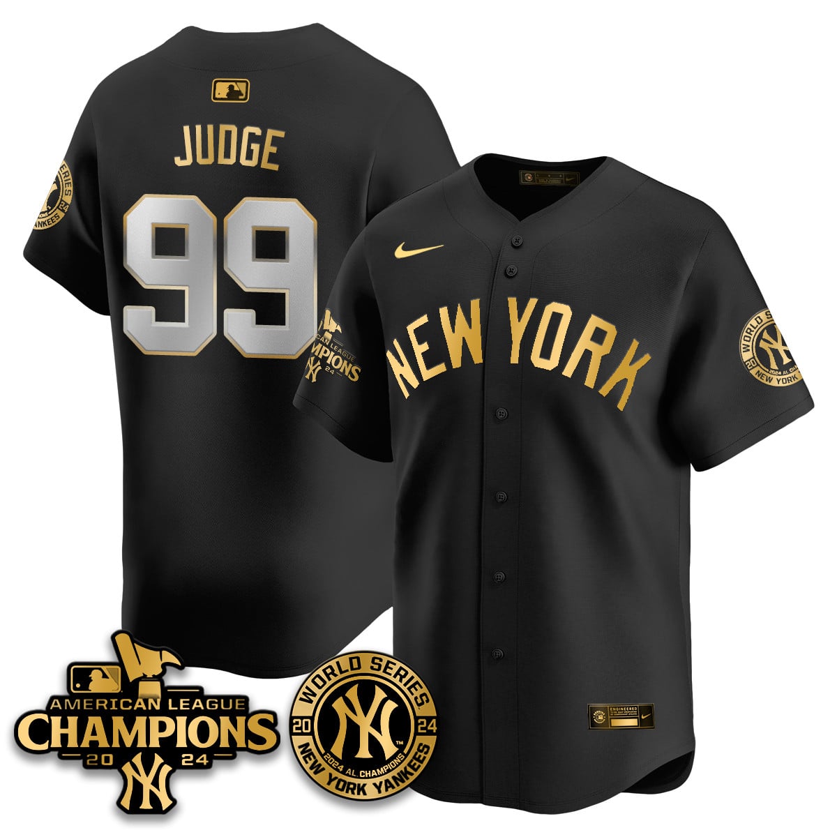 Men's New York Yankees American League Champions Jersey - All Stitched 410VTHNJS026