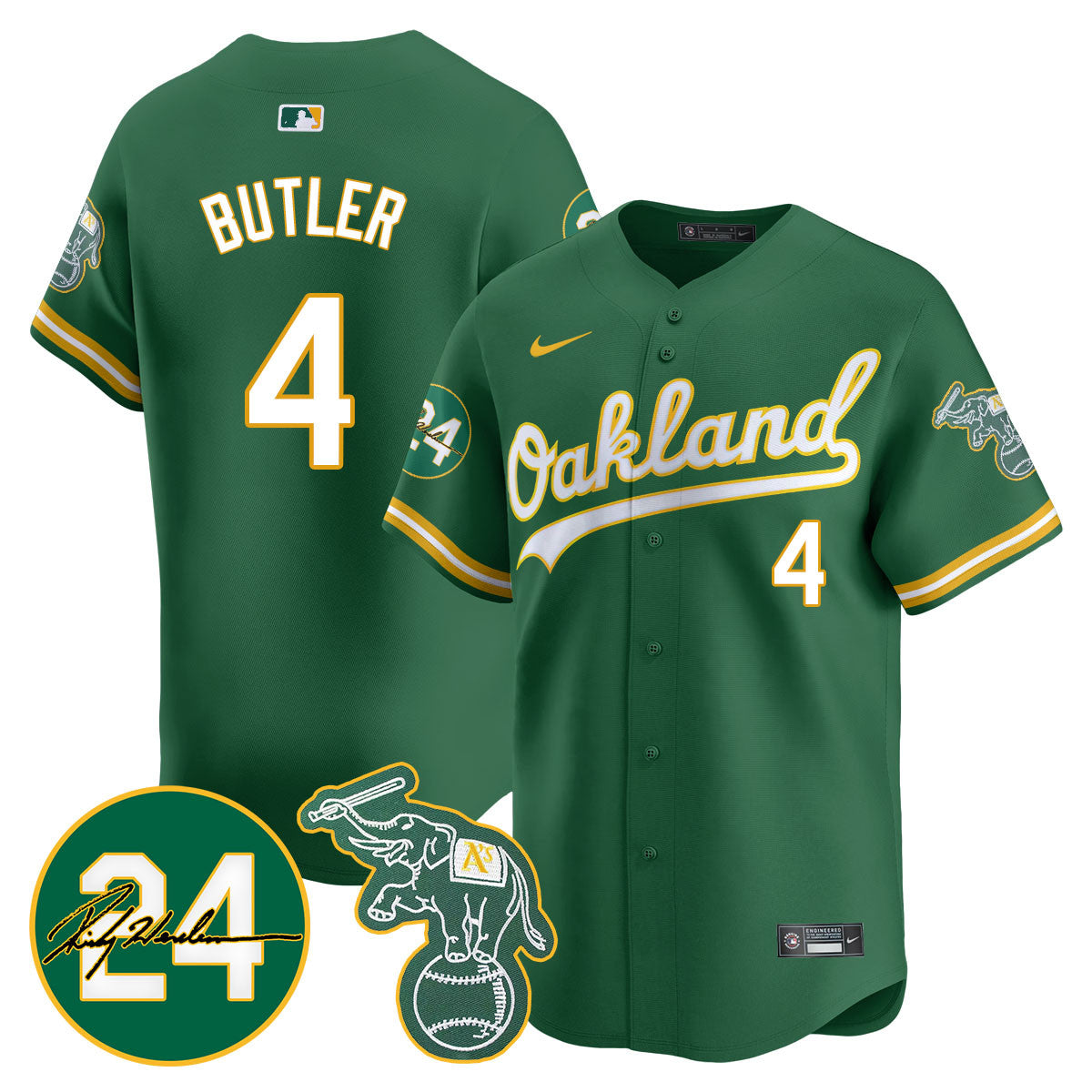 Men's Oakland Athletics 2024 Ricky Henderson Memorial Jersey - All Stitched