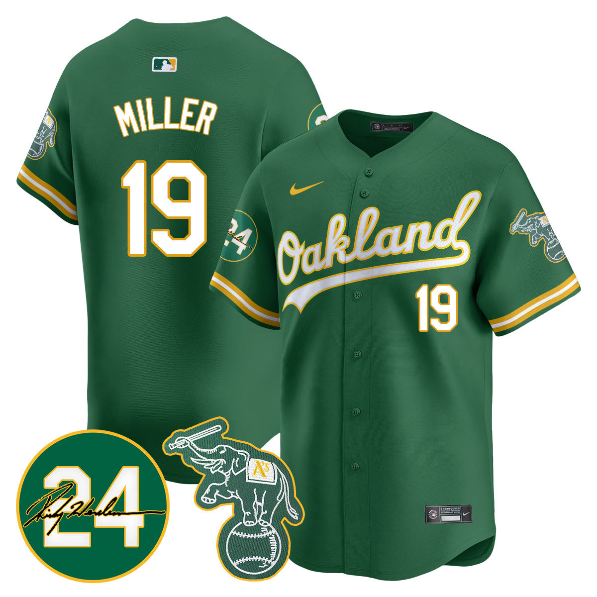 Men's Oakland Athletics 2024 Ricky Henderson Memorial Jersey - All Stitched