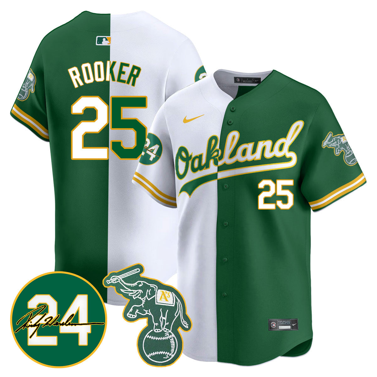 Men's Oakland Athletics 2024 Ricky Henderson Memorial Jersey - All Stitched