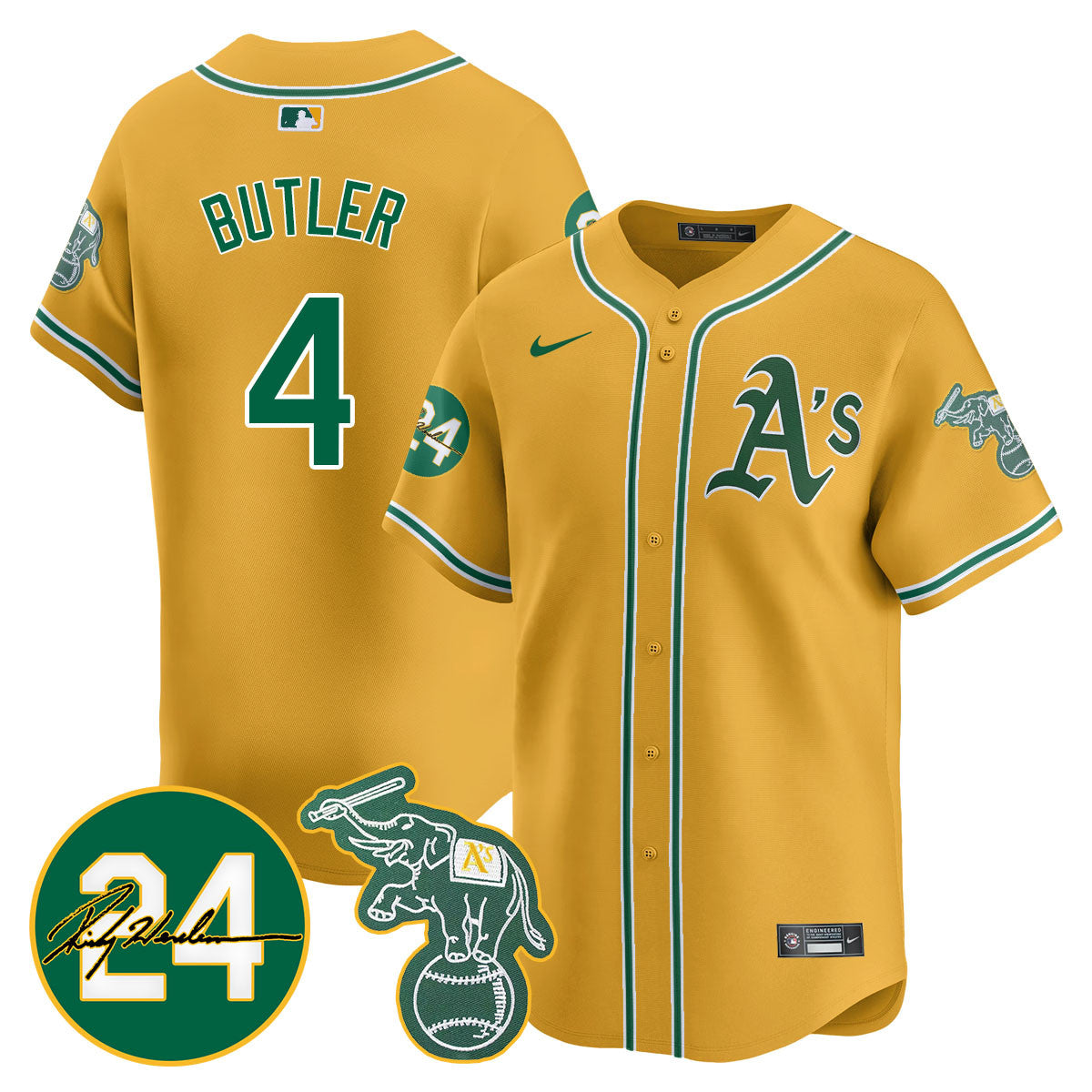 Men's Oakland Athletics 2024 Ricky Henderson Memorial Jersey - All Stitched