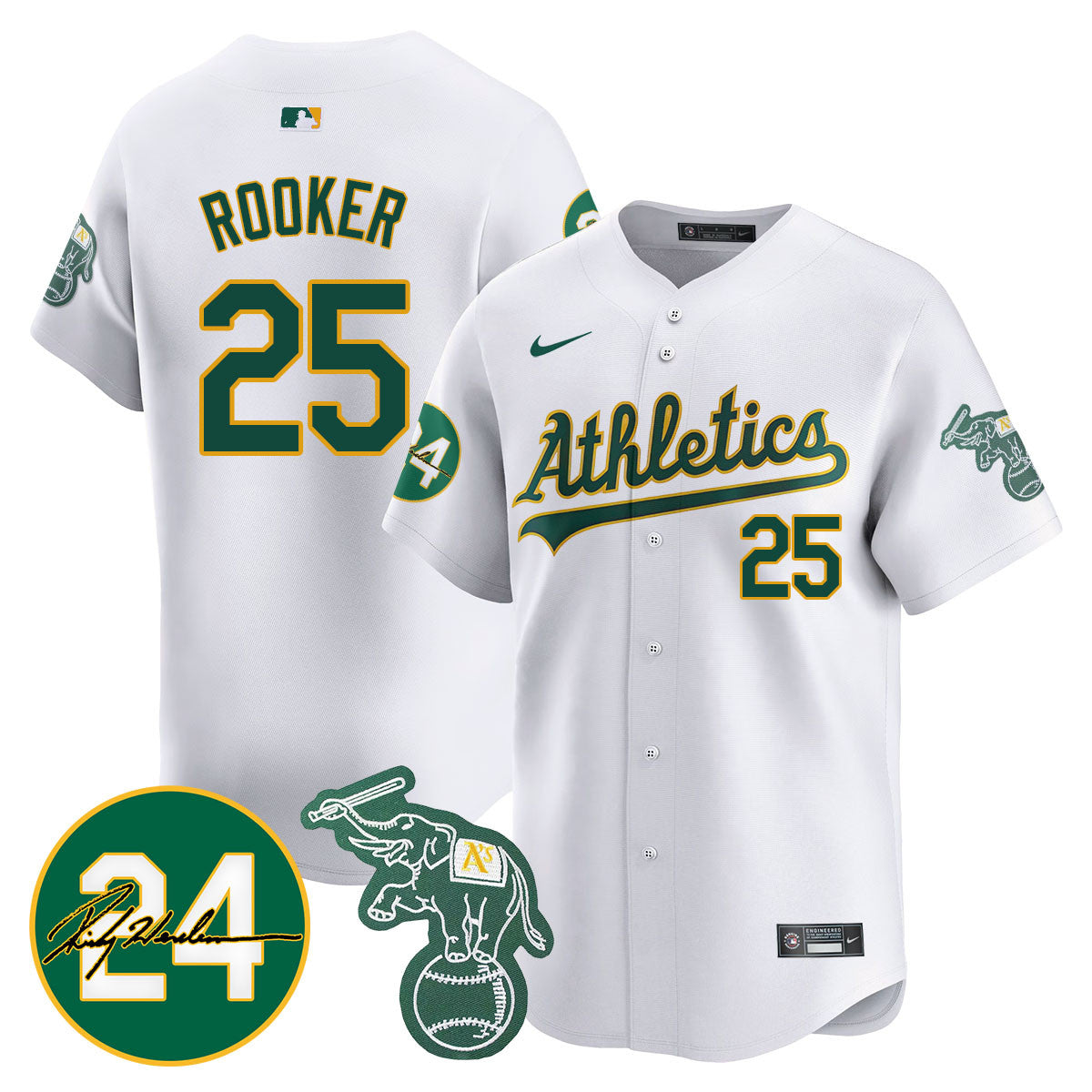 Men's Oakland Athletics 2024 Ricky Henderson Memorial Jersey - All Stitched