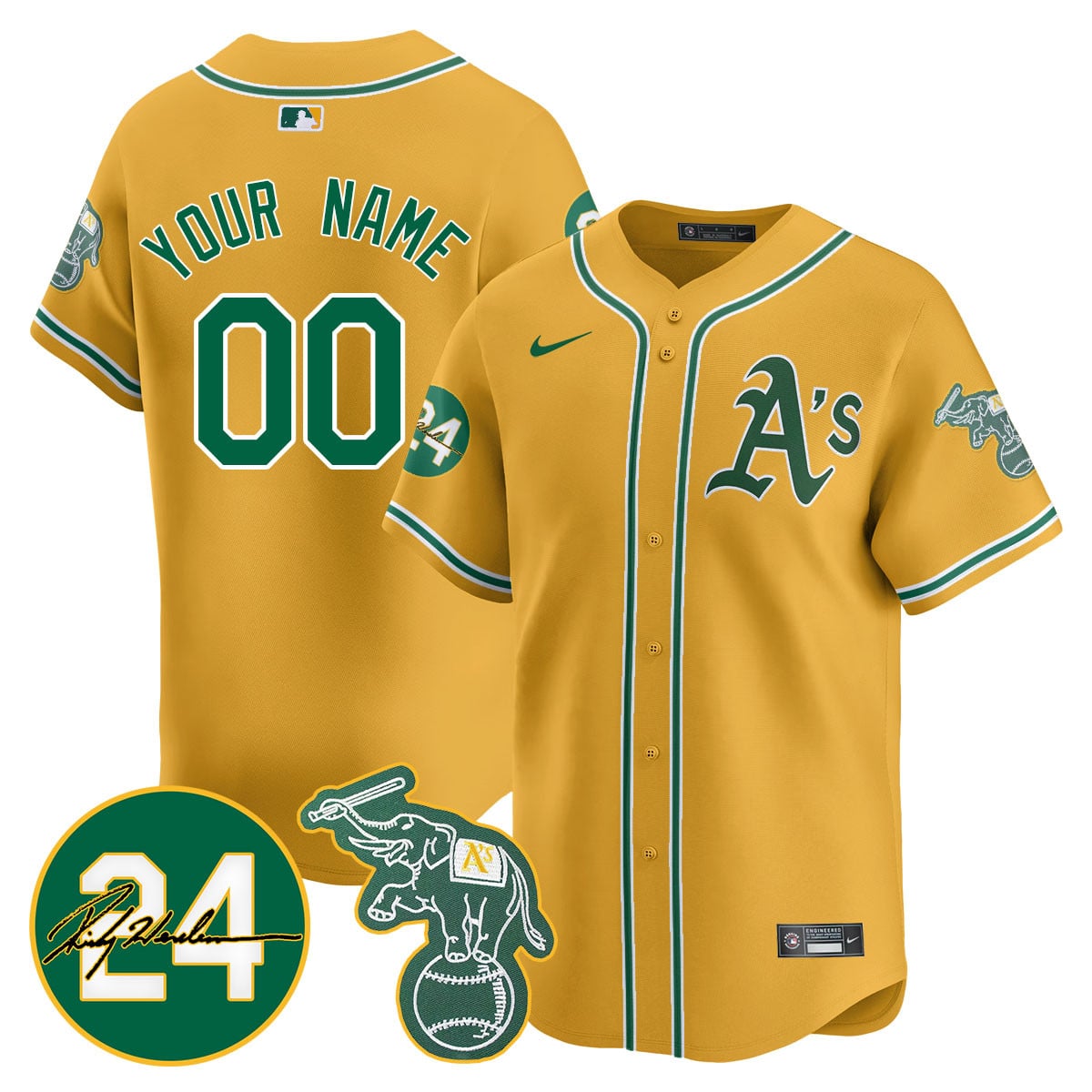 Custom Oakland Athletics 2024 Ricky Henderson Memorial Jersey - All Stitched