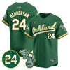 Oakland - Seattle Mariners Ricky Henderson Memorial Jersey - All Stitched