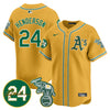 Oakland - Seattle Mariners Ricky Henderson Memorial Jersey - All Stitched