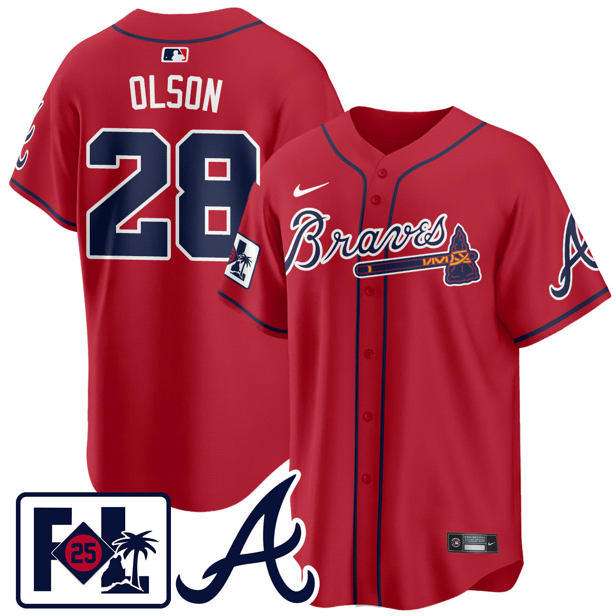 Men's Atlanta Braves 2025 Spring Training Jersey - All Stitched