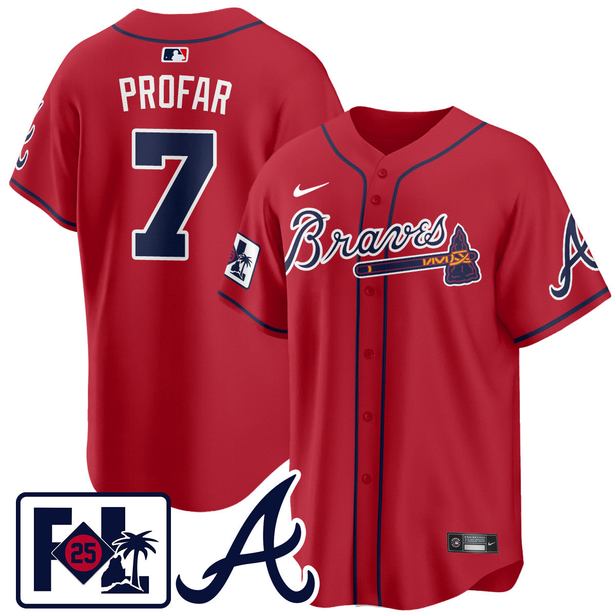 Men's Atlanta Braves 2025 Spring Training Jersey - All Stitched