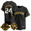 Men's Milwaukee Brewers Jersey - Bob Uecker, 54 Seasons for Brewers - All Stitched