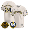 Men's Milwaukee Brewers Jersey - Bob Uecker, 54 Seasons for Brewers - All Stitched