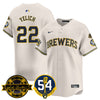 Men's Milwaukee Brewers Jersey - Bob Uecker, 54 Seasons for Brewers - All Stitched