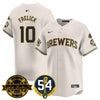 Men's Milwaukee Brewers Jersey - Bob Uecker, 54 Seasons for Brewers - All Stitched