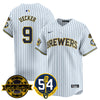 Men's Milwaukee Brewers Jersey - Bob Uecker, 54 Seasons for Brewers - All Stitched