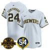 Men's Milwaukee Brewers Jersey - Bob Uecker, 54 Seasons for Brewers - All Stitched