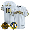Men's Milwaukee Brewers Jersey - Bob Uecker, 54 Seasons for Brewers - All Stitched