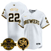 Men's Milwaukee Brewers Jersey - Bob Uecker, 54 Seasons for Brewers - All Stitched