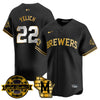 Men's Milwaukee Brewers 2025 Limited Gold Jersey - Bob Uecker Patch - All Stitched