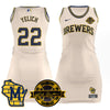 Milwaukee Brewers Limited Jersey Dress - Bob Uecker Patch - All Stitched