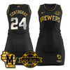 Milwaukee Brewers Limited Jersey Dress - Bob Uecker Patch - All Stitched