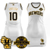 Milwaukee Brewers Limited Jersey Dress - Bob Uecker Patch - All Stitched