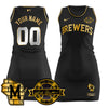 Custom Name/Number Milwaukee Brewers Limited Jersey Dress - Bob Uecker Patch - All Stitched