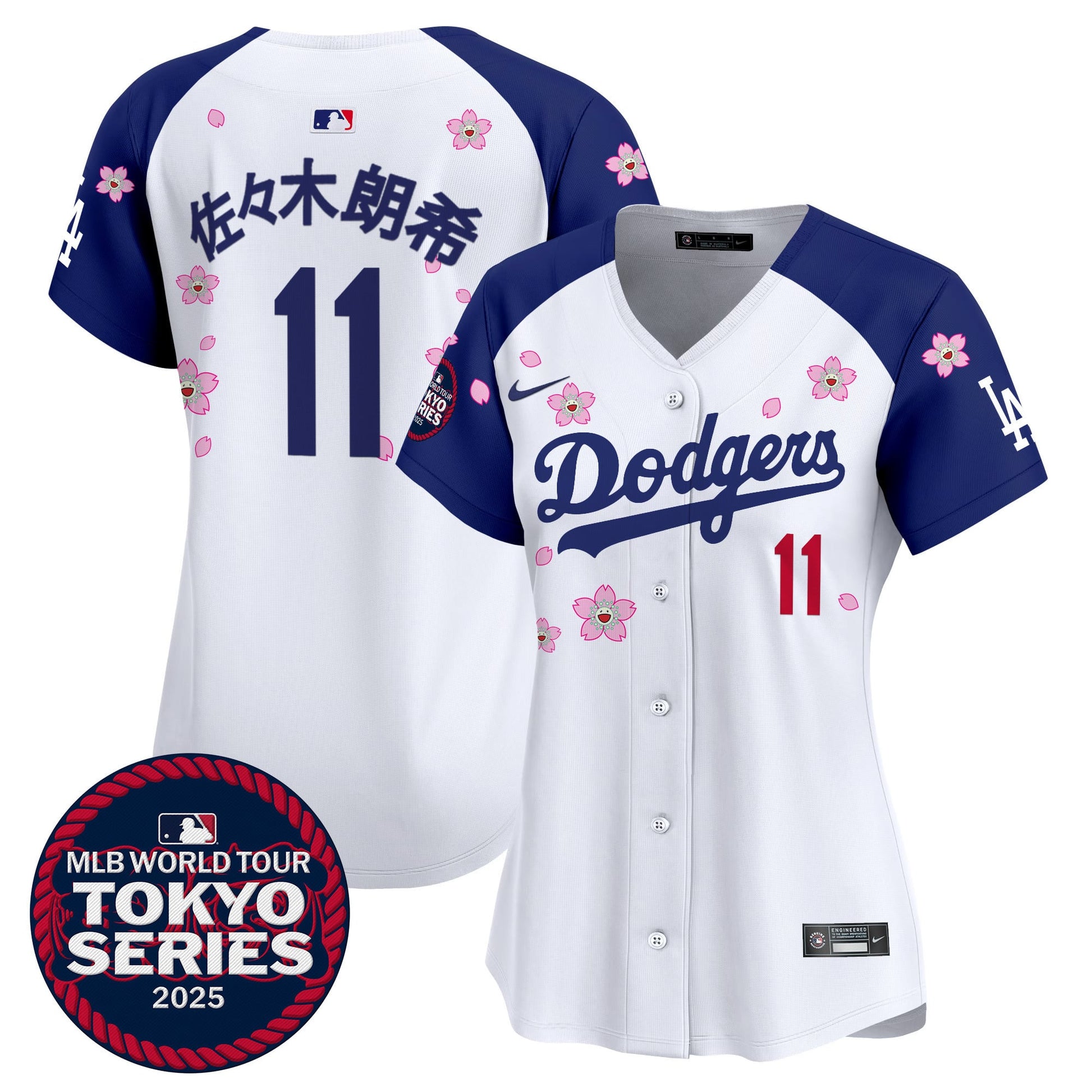 Women's Dodgers Tokyo Series 2025 Vapor Premier Limited Jersey V2 - Stitched