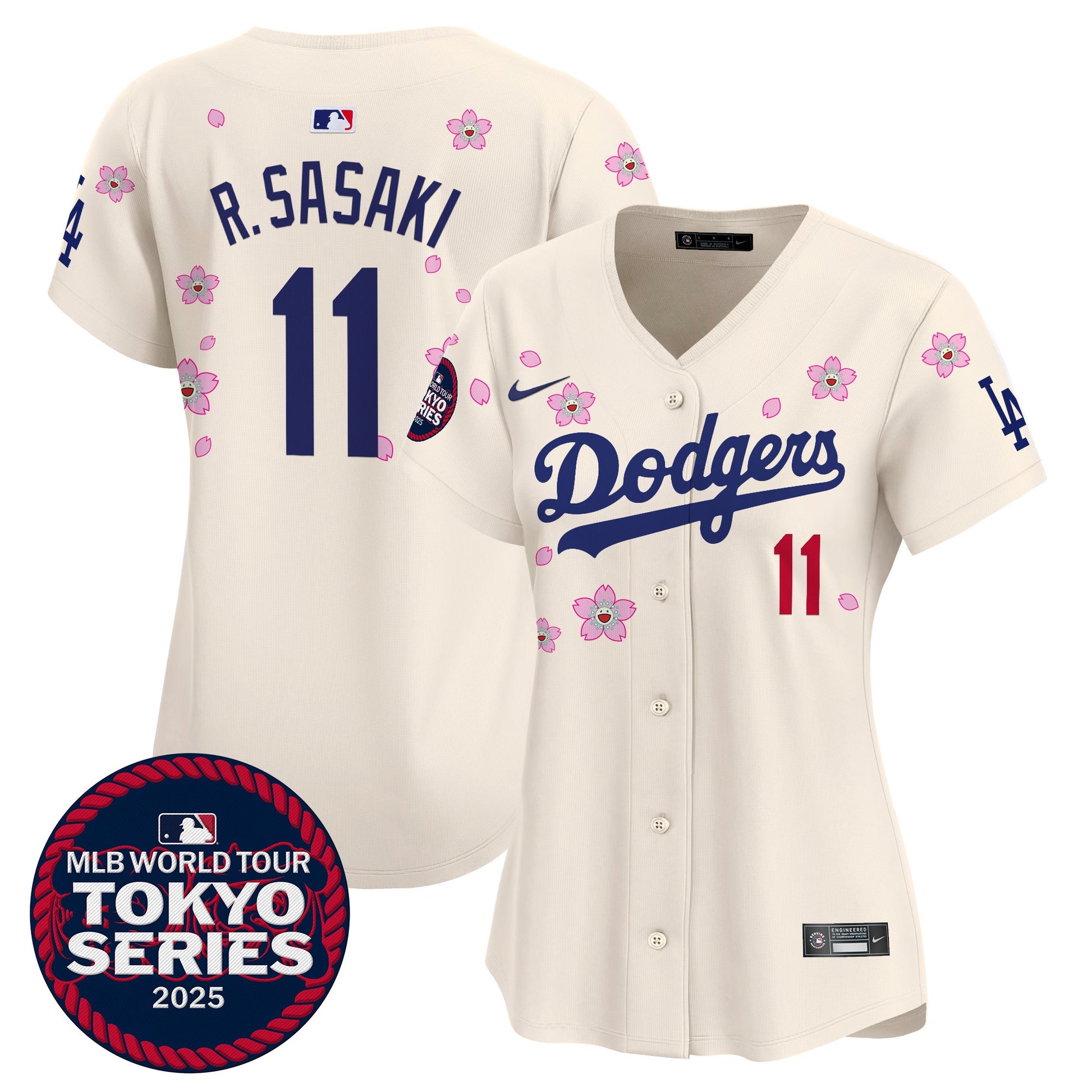 Women's Dodgers Tokyo Series 2025 Vapor Premier Limited Jersey V2 - Stitched