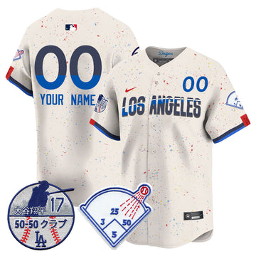 Custom Name/Gender Los Angeles Dodgers Vapor Limited Jersey - Shohei Ohtani Patch - All Stitched