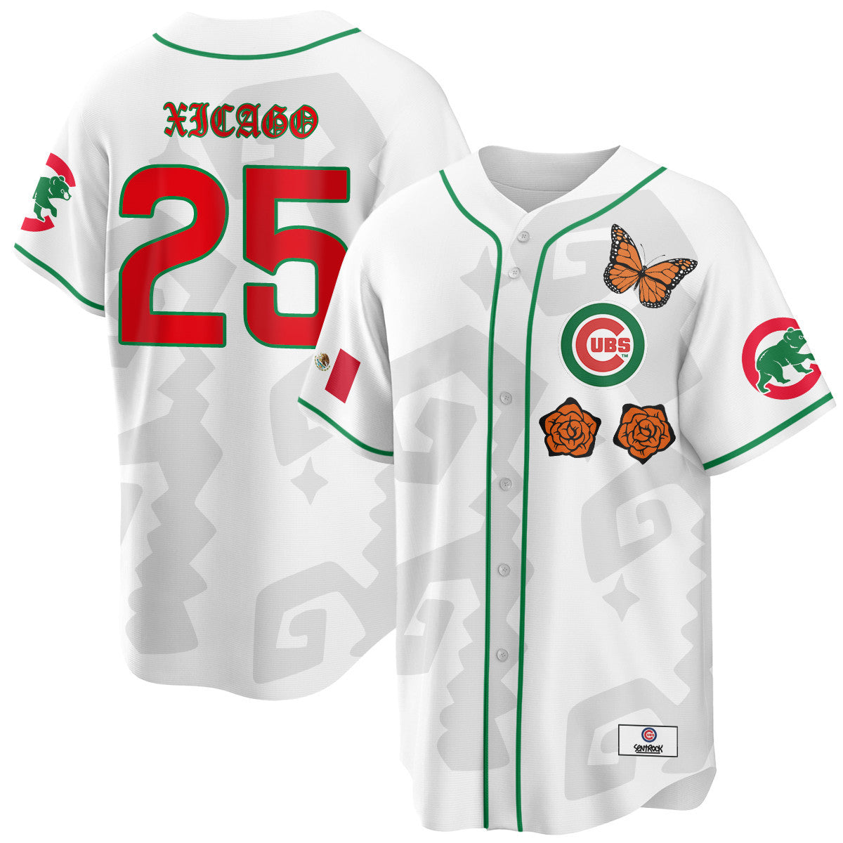 Men's Chicago Cubs "Xicago" Mexican Heritage Jersey - All Stitched