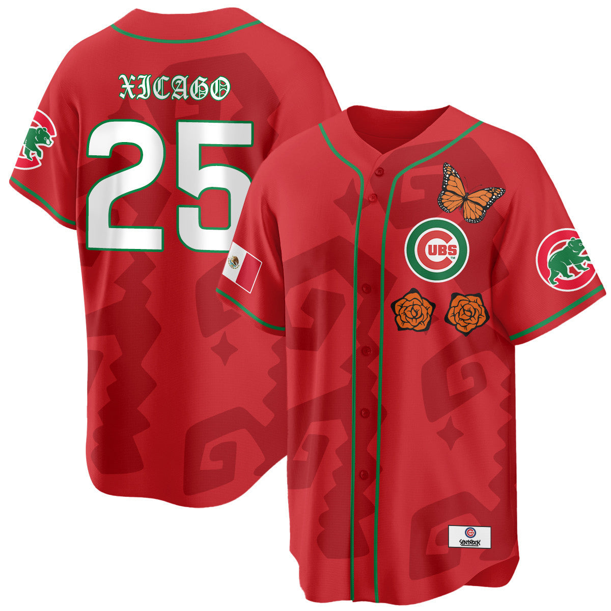 Men's Chicago Cubs "Xicago" Mexican Heritage Jersey - All Stitched