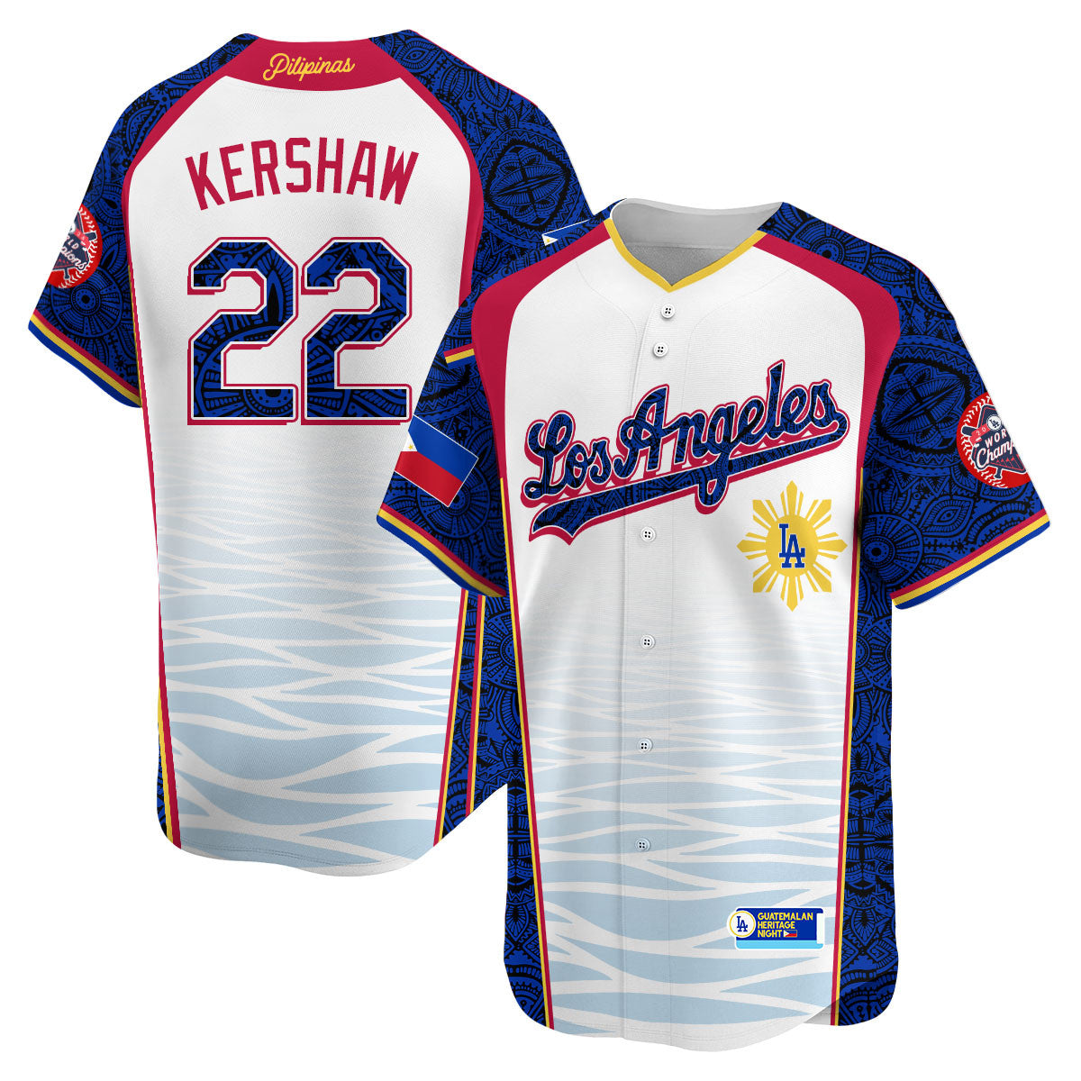 Los Angeles Dodgers Filipino Heritage Night Jersey - All Stitched