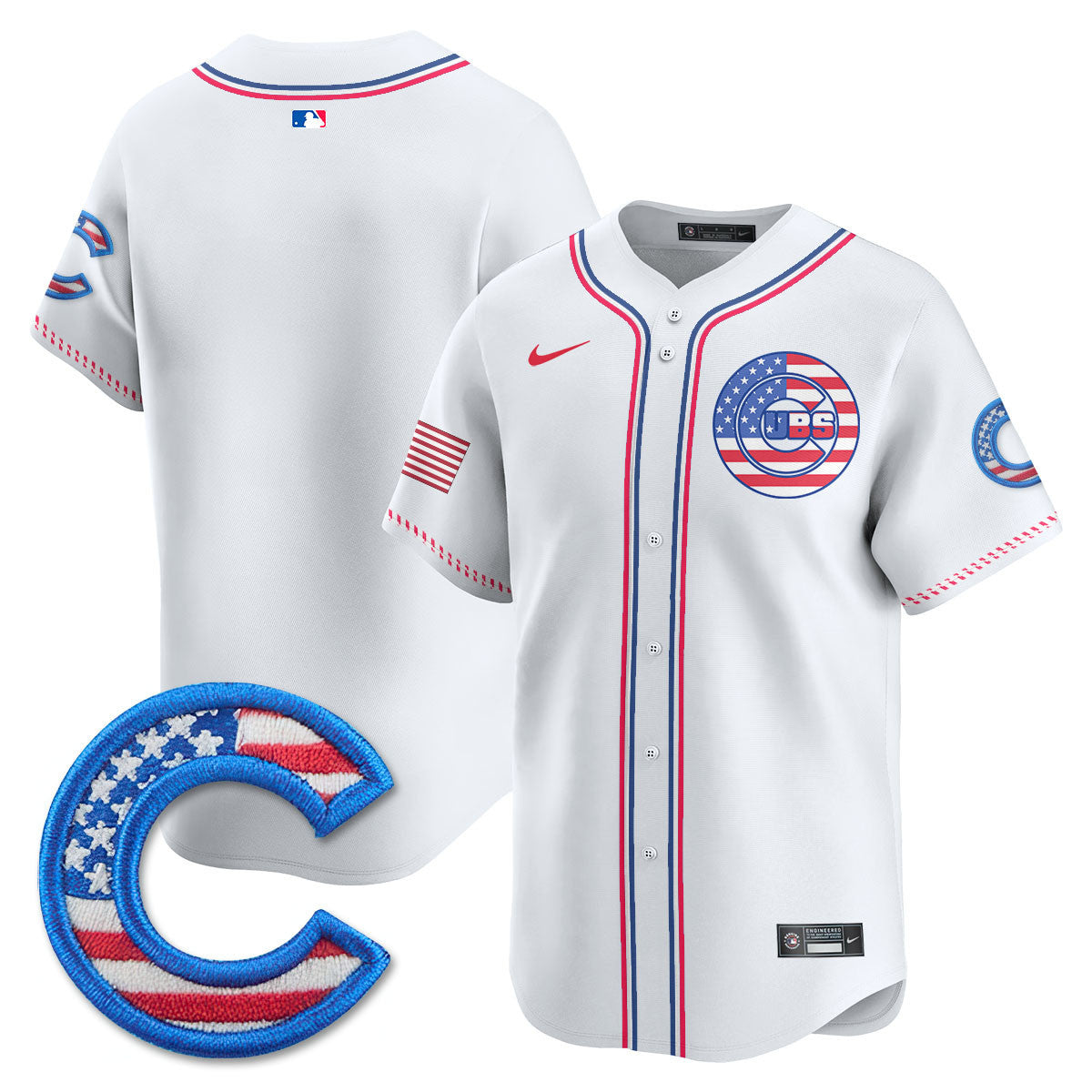 Men' Chicago Cubs 2025 Fourth of July Jersey - All Stitched