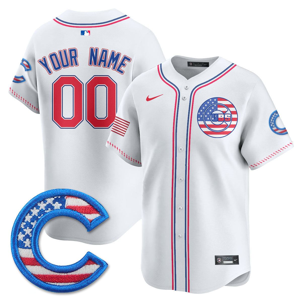 Men' Chicago Cubs 2025 Fourth of July Jersey - All Stitched