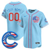 Custom Chicago Cubs 2025 Fourth of July Jersey - All Stitched