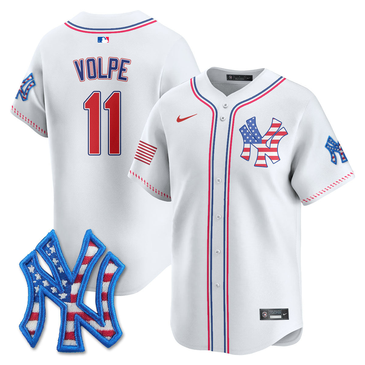 Men's New York Yankees 2025 Fourth of July Jersey - All Stitched