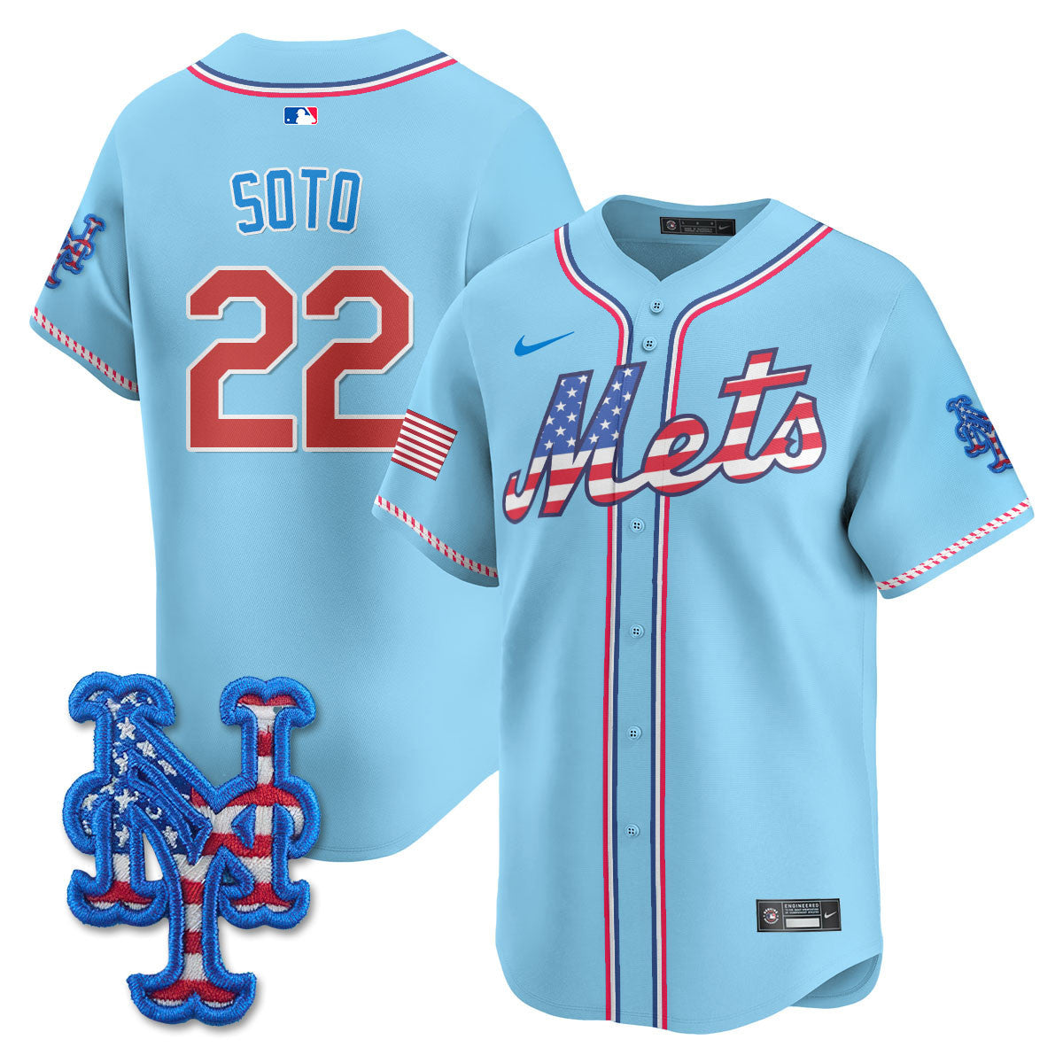 Men's New York Mets 2025 Fourth of July Jersey - All Stitched