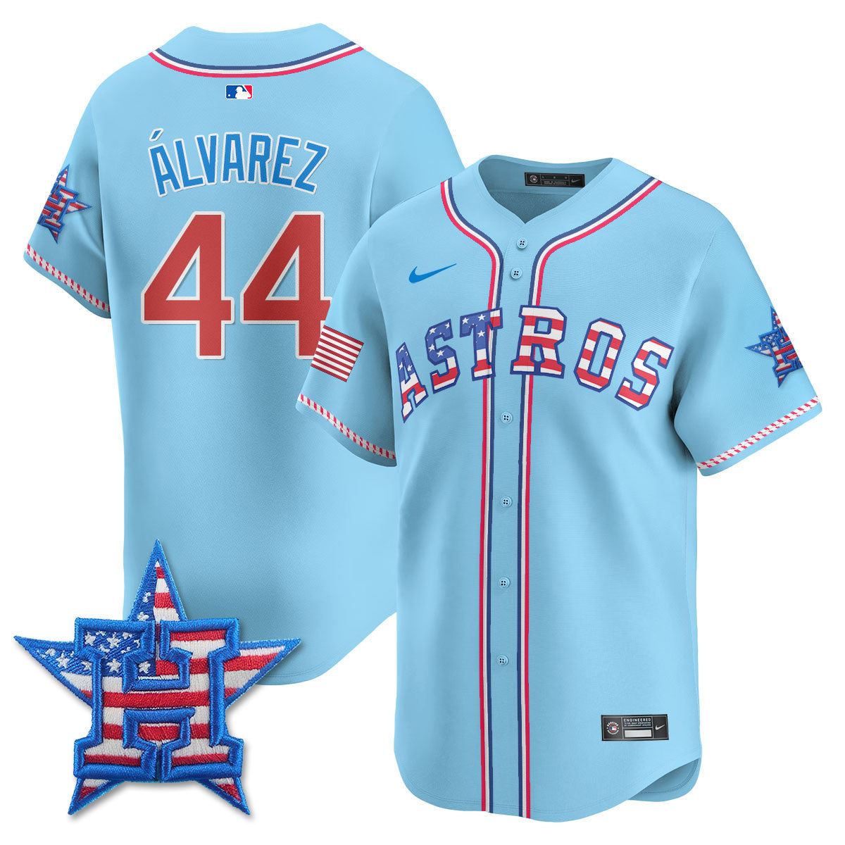 Men's Houston Astros 2025 Fourth of July Jersey - All Stitched