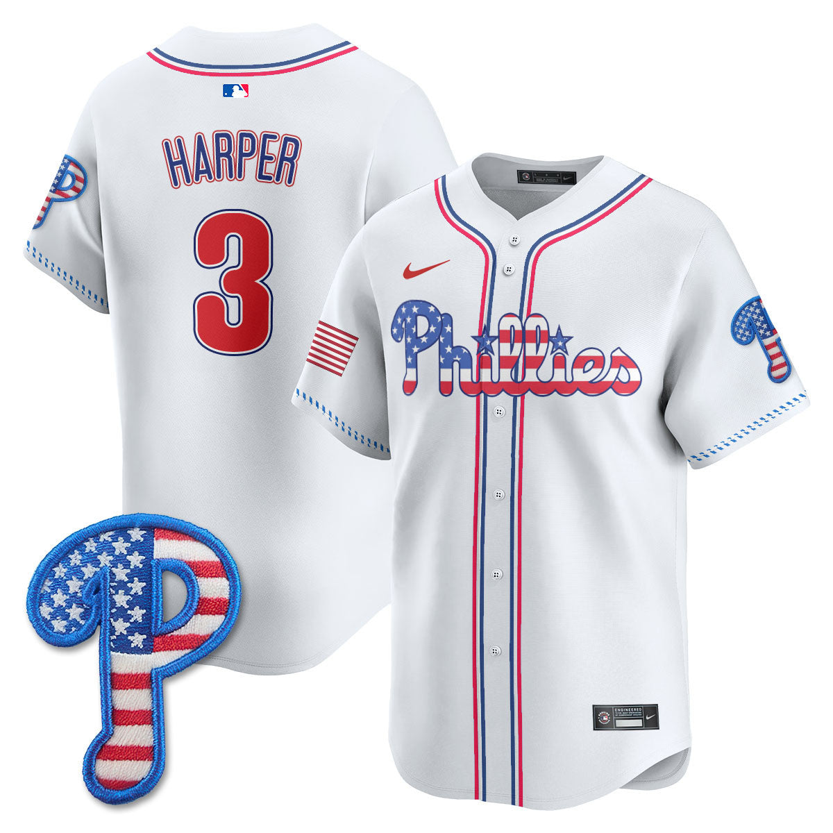 Men's Philadelphia Phillies 2025 Fourth of July Jersey - All Stitched