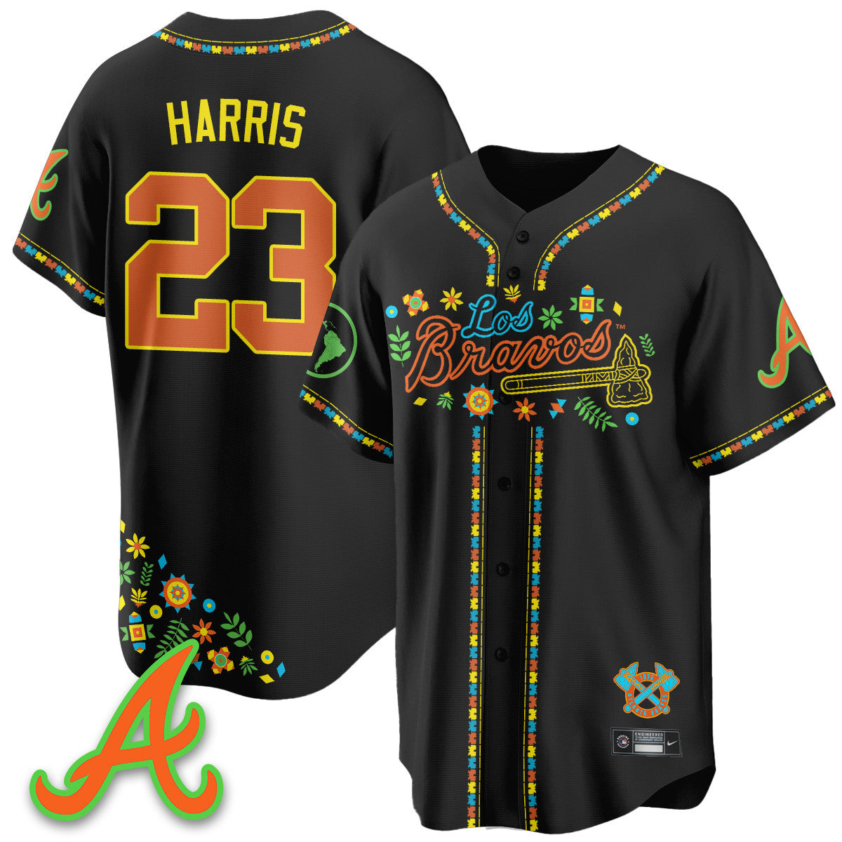 Men's Atlanta Braves 2025 "Los Bravos" Jersey - All Stitched
